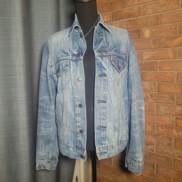 Levi's Original Trucker Jacket Med Wash Blue Denim - Women's Size S - Picture 5 of 11
